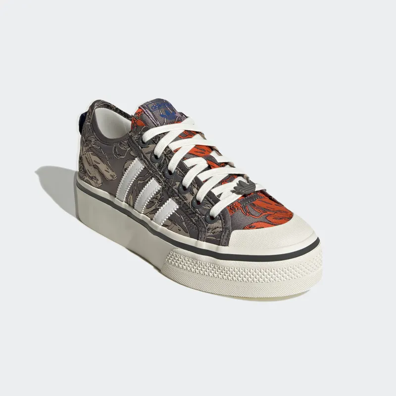Adidas Nizza Platform Off White / Cloud White / Impact Orange (HQ6240)