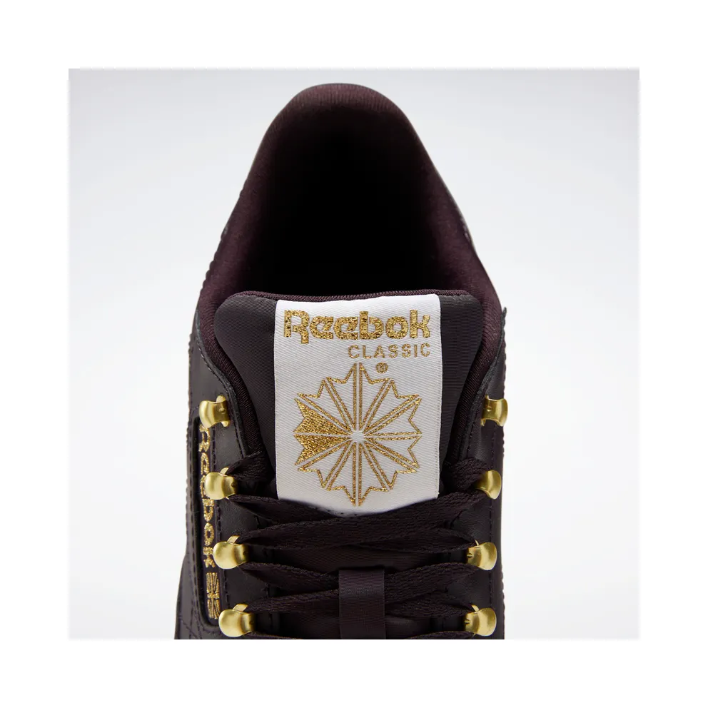 Reebok Classic Leather Shoes Midnight Shadow / Matte Gold / White