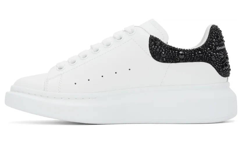 Alexander McQueen White & Black Embellished Oversized Sneakers (662654WIA4U) (3)