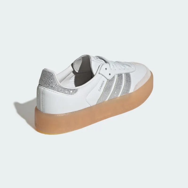 Adidas Samba “Crystal White / Silver Metallic / Gum” (IH4046)
