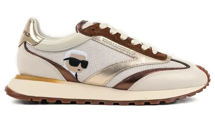 Karl Lagerfeld Peep Sneakers mit Spitze – Nude (KL61130N4T4)