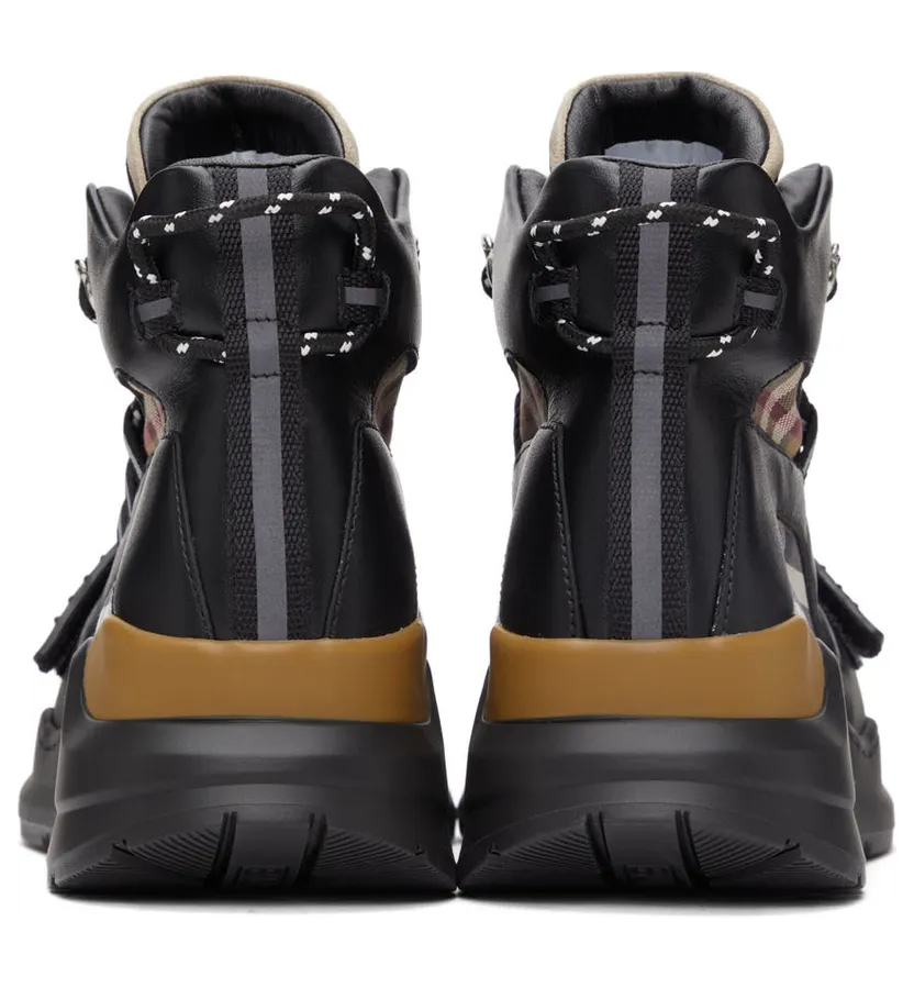 Burberry Brown Check Ramsey Hi Sneakers (8046390) (4)