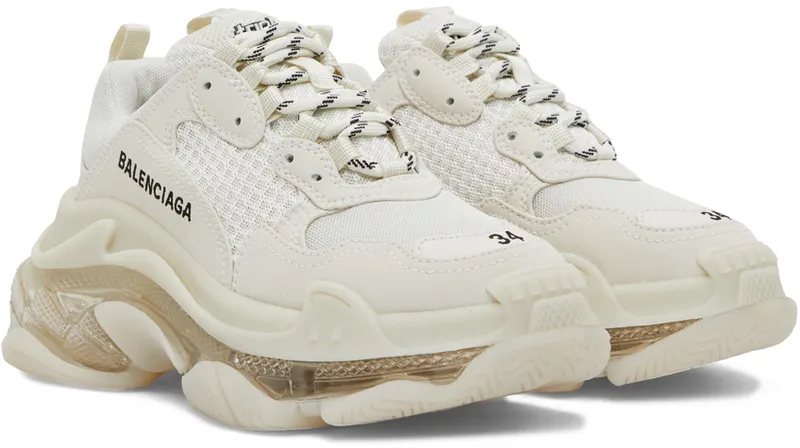 Balenciaga Tan Clear Sole Triple S (544351 W2GA1)