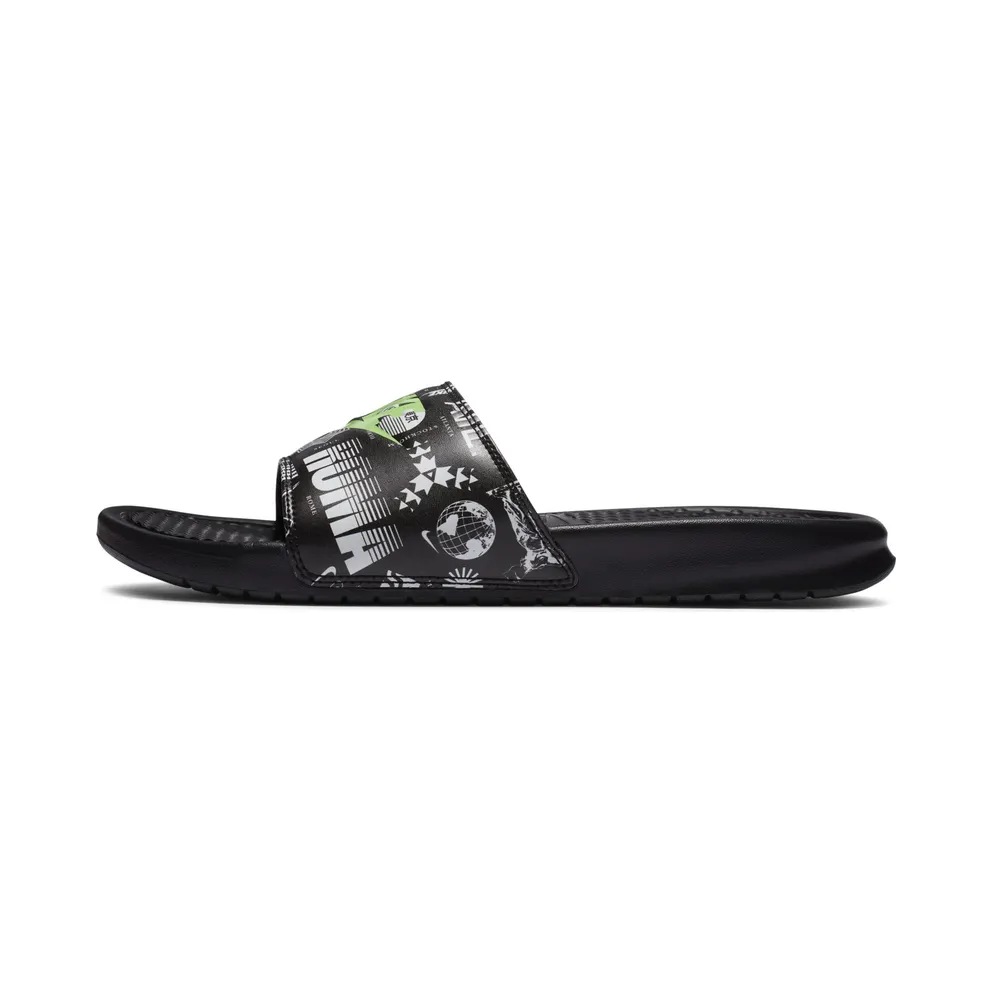 Nike Benassi Jdi Slide “Black / White / Green Strike” (631261-042)