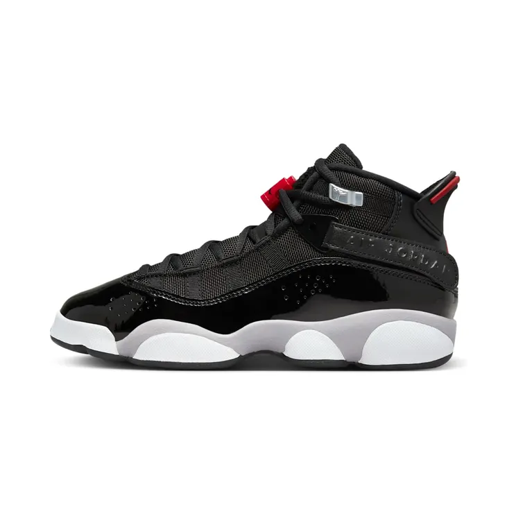 Jordan 6 Rings Black White Metallic Silver Fire Red (FZ4186-010)