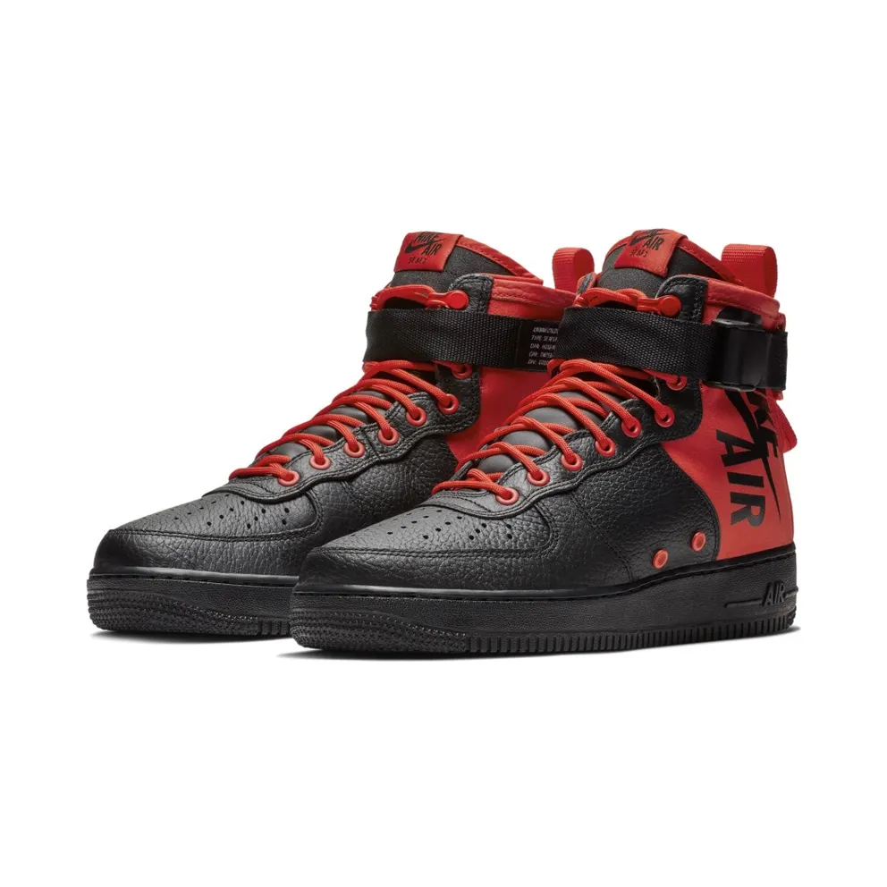 Nike SF Air Force 1 Mid Habanero Red Black Habanero Red/Habanero Red-Black (917753-601)
