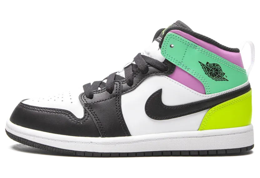 Jordan 1 Mid Pastel Black Toe (PS) (640734-175)