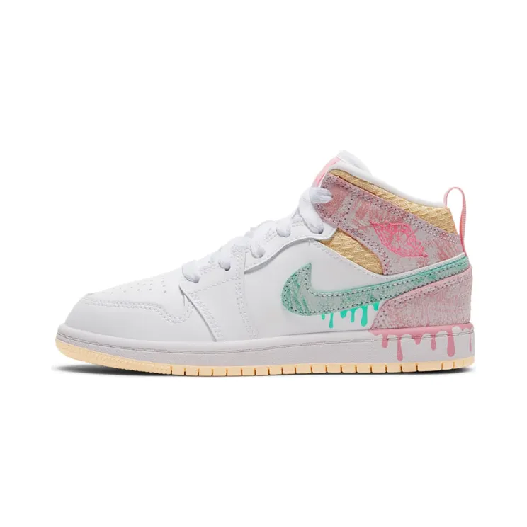 Jordan 1 Mid Paint Drip (PS) (DD1667-100)