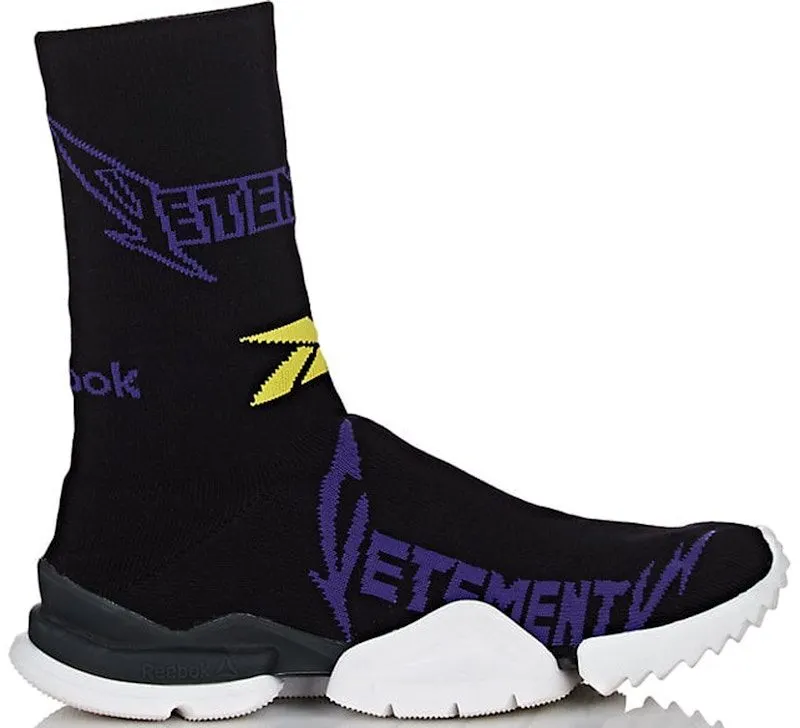 Reebok Sock Runner Vetements Black Yellow Purple (CN7273)
