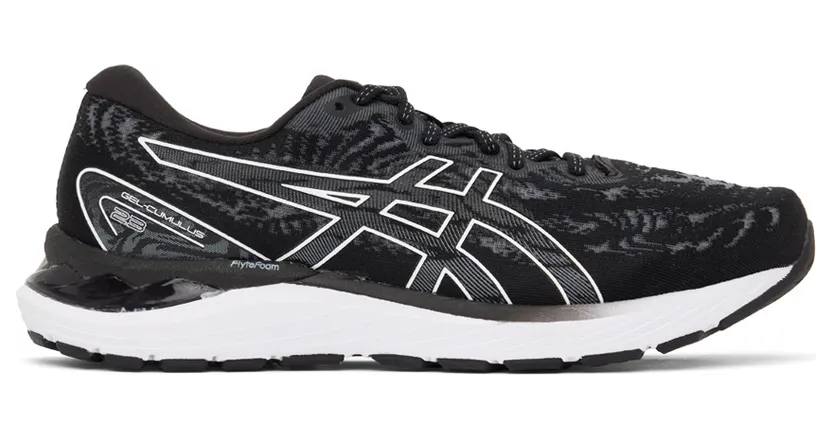 Asics Black & White Gel-Cumulus 23 Sneakers (1011B012)