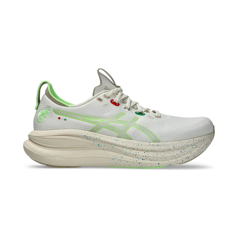 ASICS GEL-NIMBUS 28 x NADIA BATTOCLETTI “Cream / Illuminate Green” (1012C055-100)
