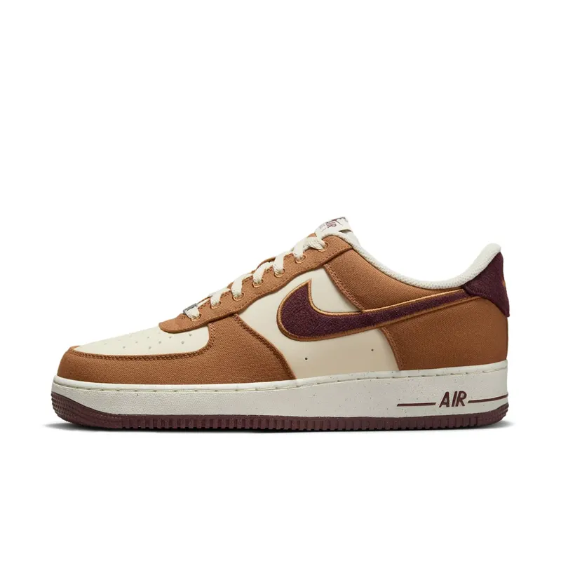 Nike Air Force 1 ’07 LV8 (british tan / burgundy crush) – FQ8713-200