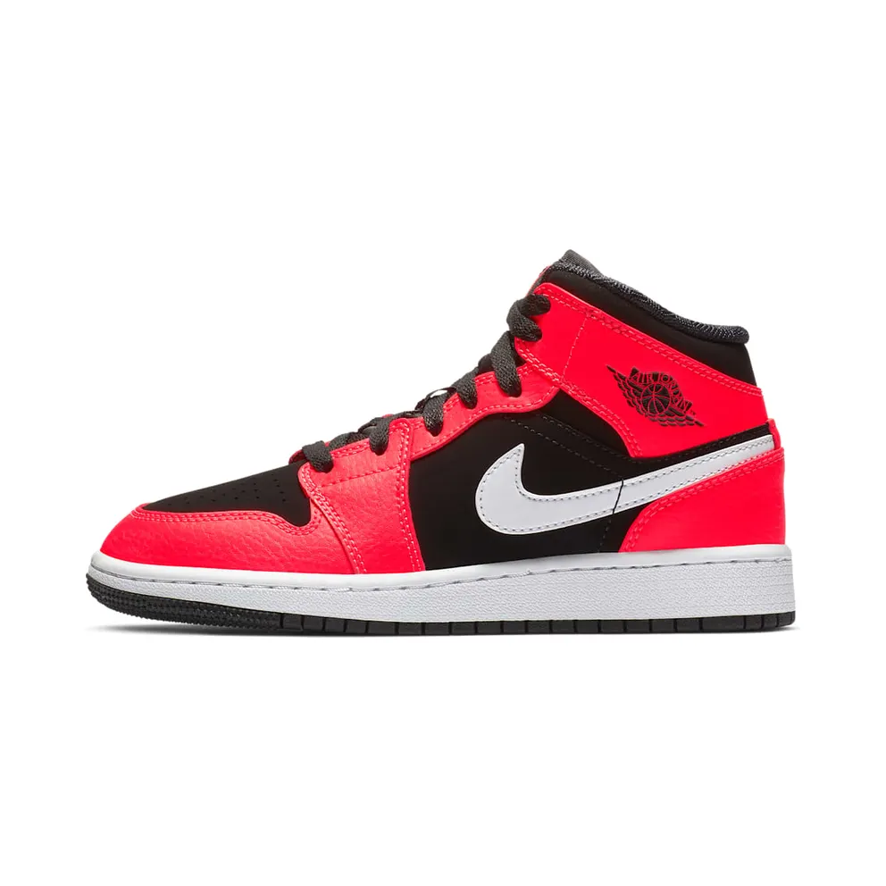 Jordan 1 Mid Infrared 23 (GS) Black/White-Infrared 23 (554725-061)