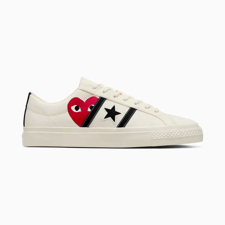 Converse x PLAY Comme des Garçons One Star Academy Pro Milk/Black/Red (A09878C)