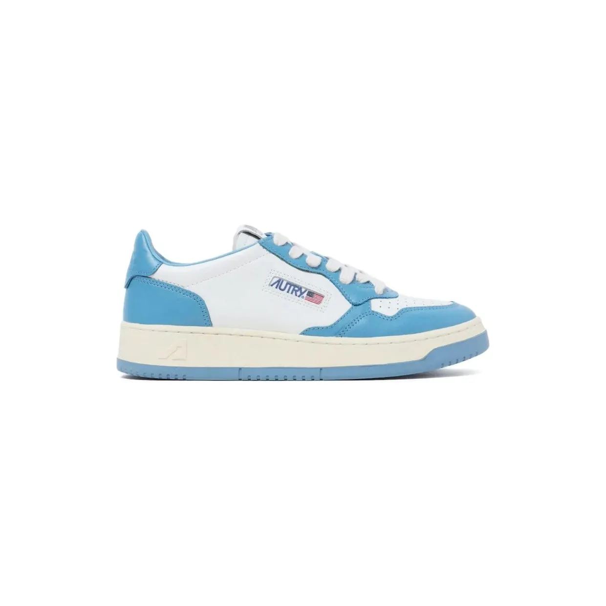 Autry Medalist Leather Low White Niagara (AULW-WB41)