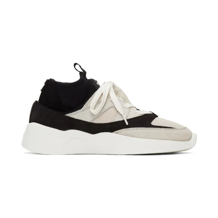 Essentials Black and Beige Sock Runner Sneakers (ES04W19U-SRLEFAGOF6)