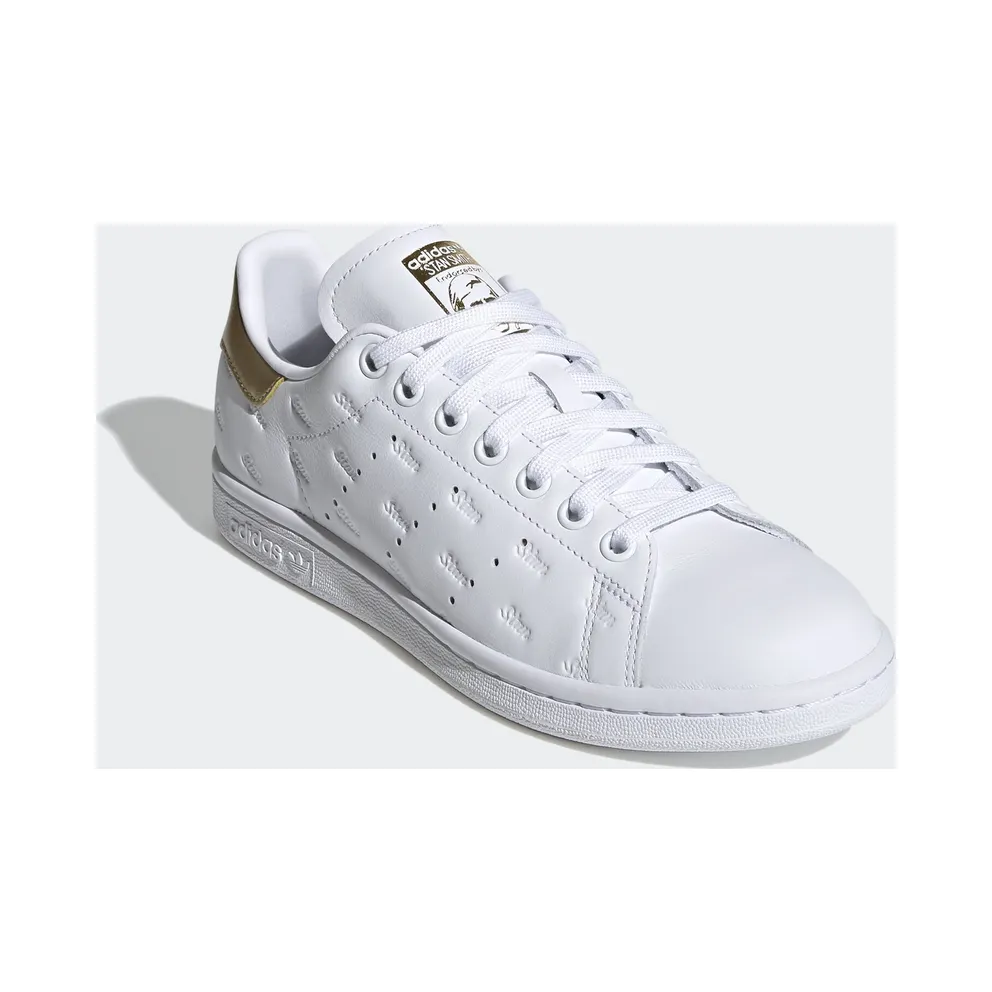 adidas Stan Smith Debossed Logos Gold (W) Cloud White/Cloud White/Gold Metallic (EF6853)
