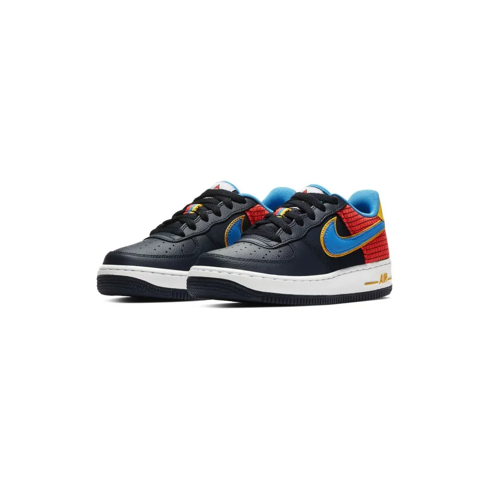Nike Air Force 1 Now Obsidian Photo Blue (GS) Obsidian/Bright Crimson-Amarillo-Photo Blue (AV0748-400)