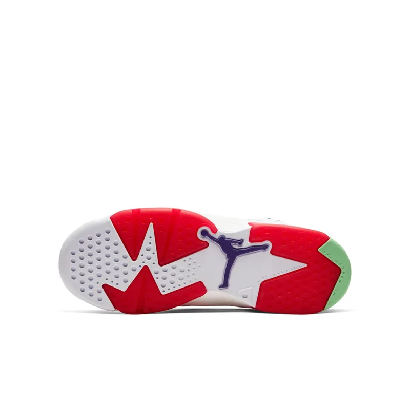 Jordan 6 Retro Hare (GS) Neutral Grey/White-True Red-Black (384665-062)