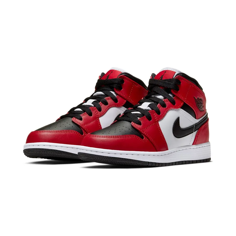 Air Jordan 1 Mid Chicago Black Toe (GS) (2020) (554725-069)