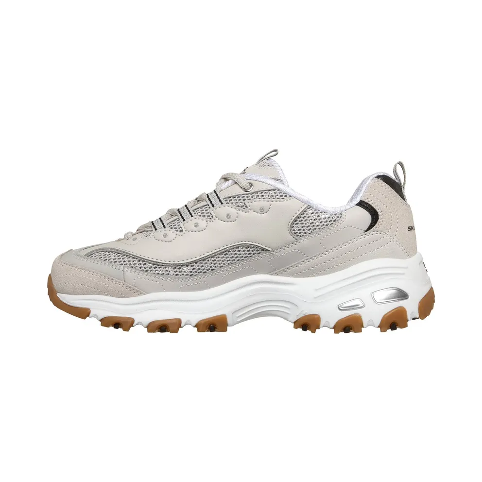 Skechers D’Lites – Stellar Shimmer Sneaker Natuurlijk/Silver