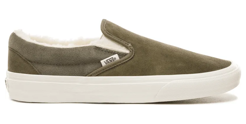 VANS Suède Classic Slip-on Schoenen Met Sherpa (Groen)