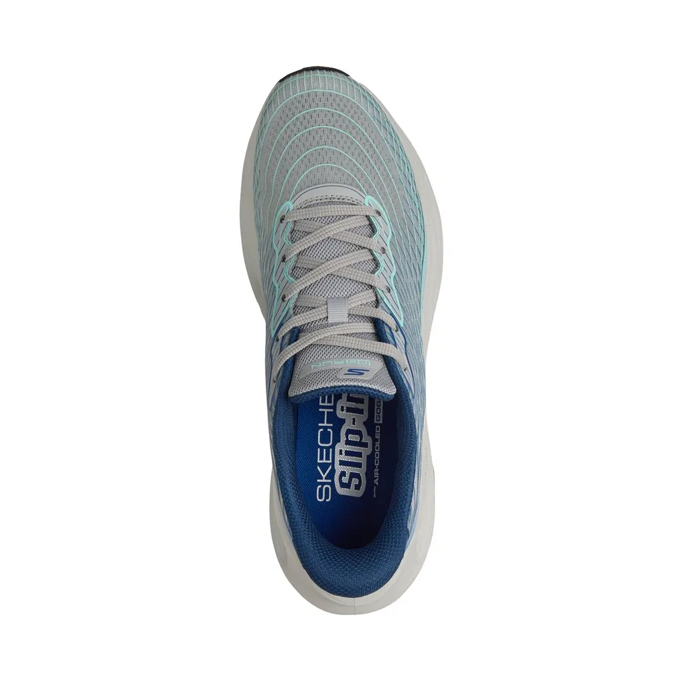 Skechers Slip-ins: Max Cushioning Glide-Step “Sapphire Sneaker Grey / Blue” (220425GYBL)