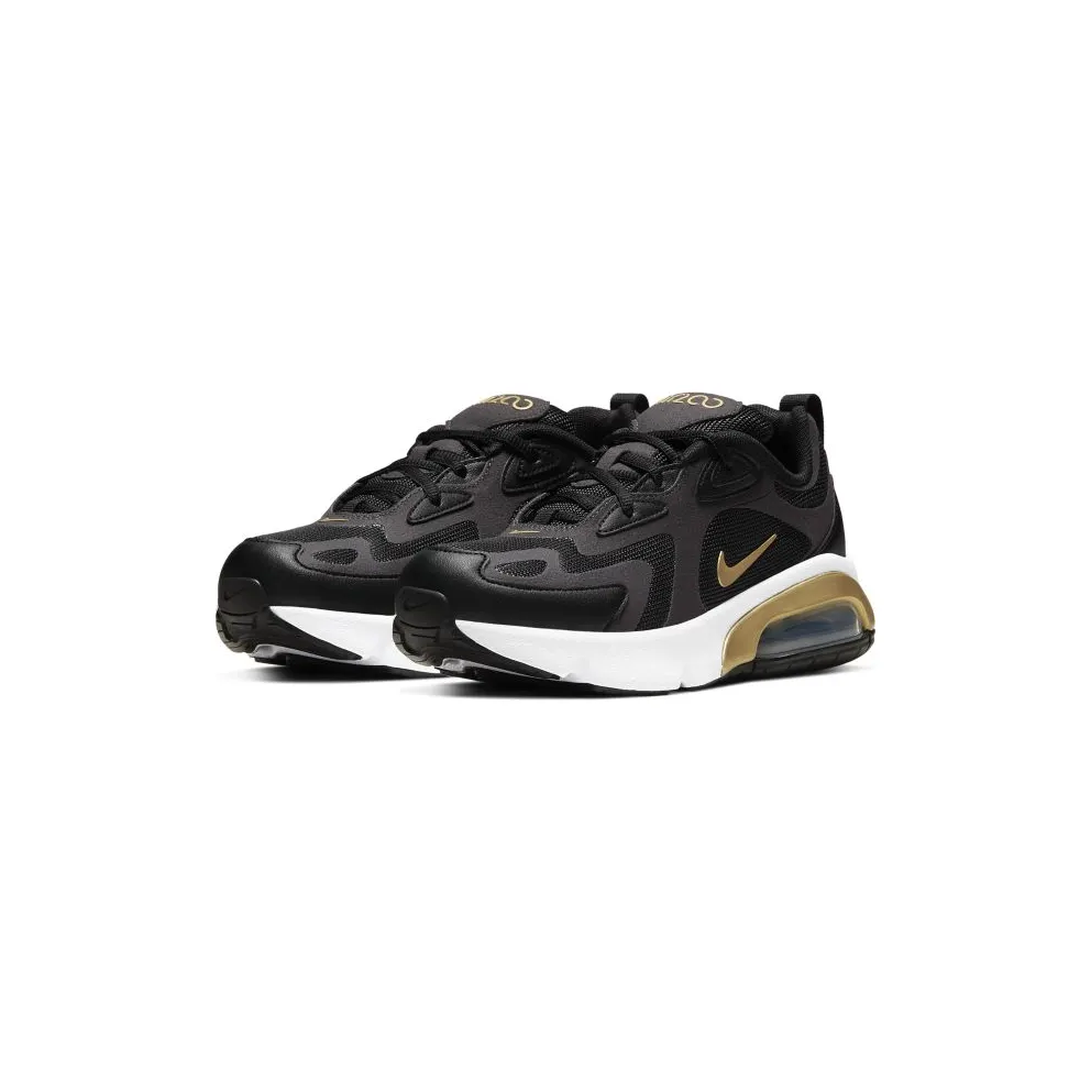 Nike Air Max 200 Black Metallic Gold (GS) Black/Anthracite/White (AT5627-003)