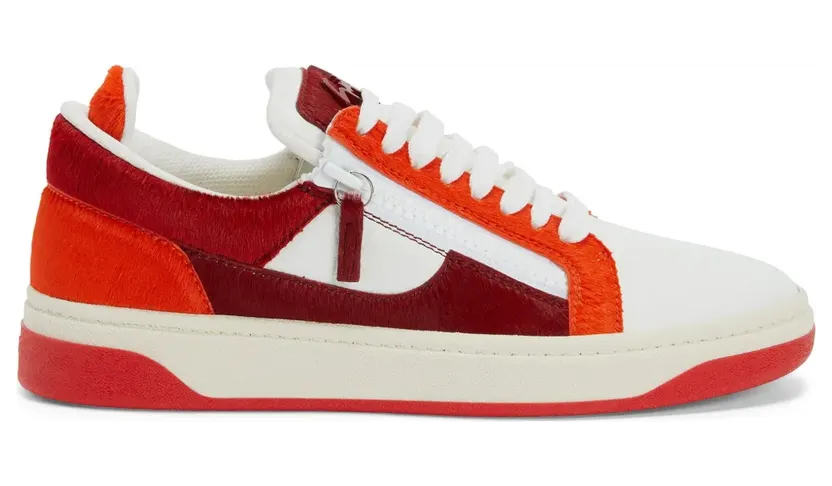 Giuseppe Zanotti GZ94 low-top sneakers met colourblocking en dubbele rits – Rood (RM40004001)