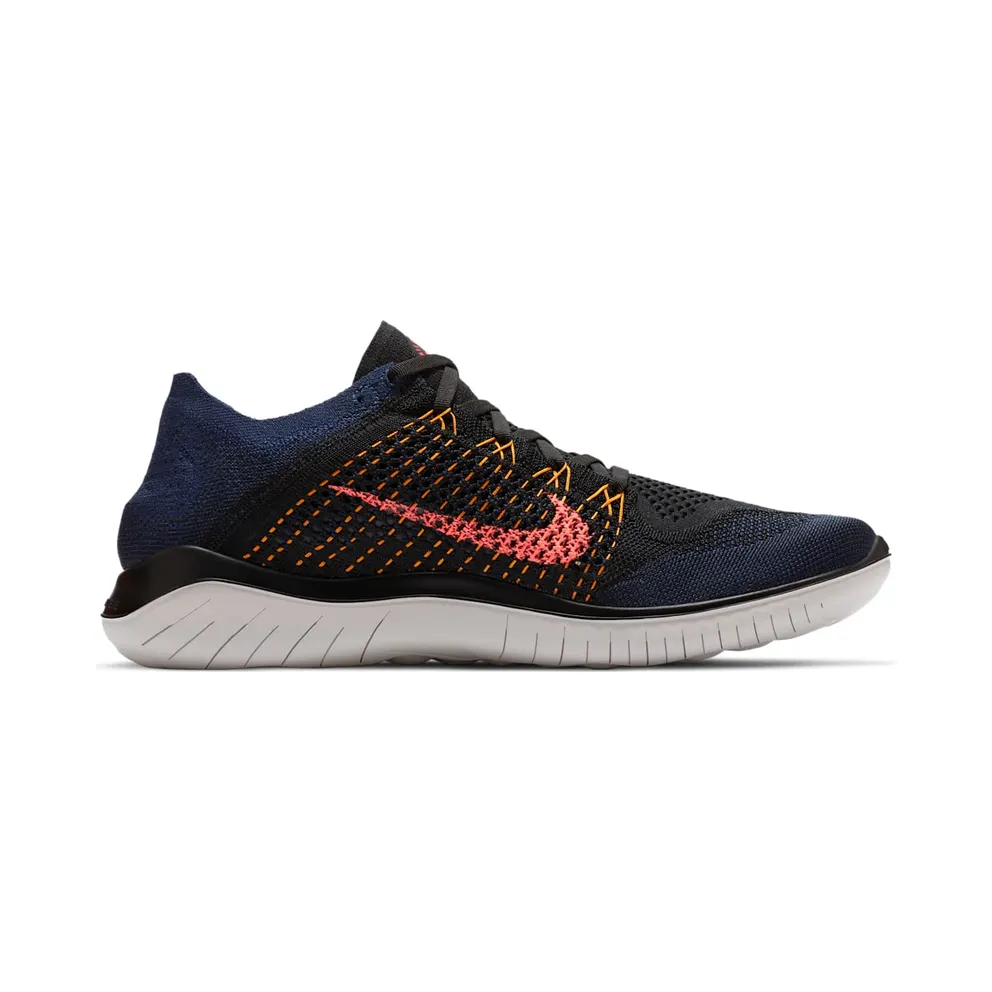 Nike Free RN Flyknit 2018 Black Flash Crimson Orange Peel Black/Flash Crimson-Orange Peel (942838-068)