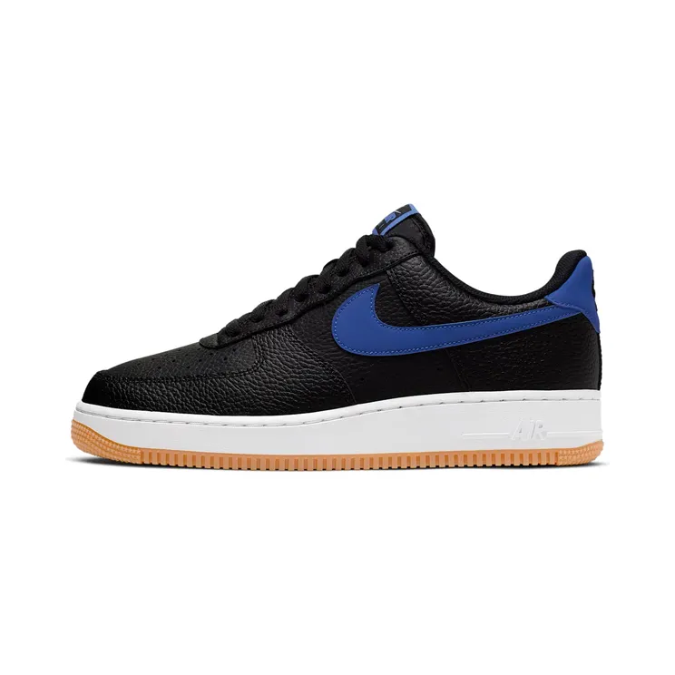 Nike Air Force 1 Low ‘Blue Gum’ “Black / White / Gum Medium Brown / Game Royal” (CI0057-001)