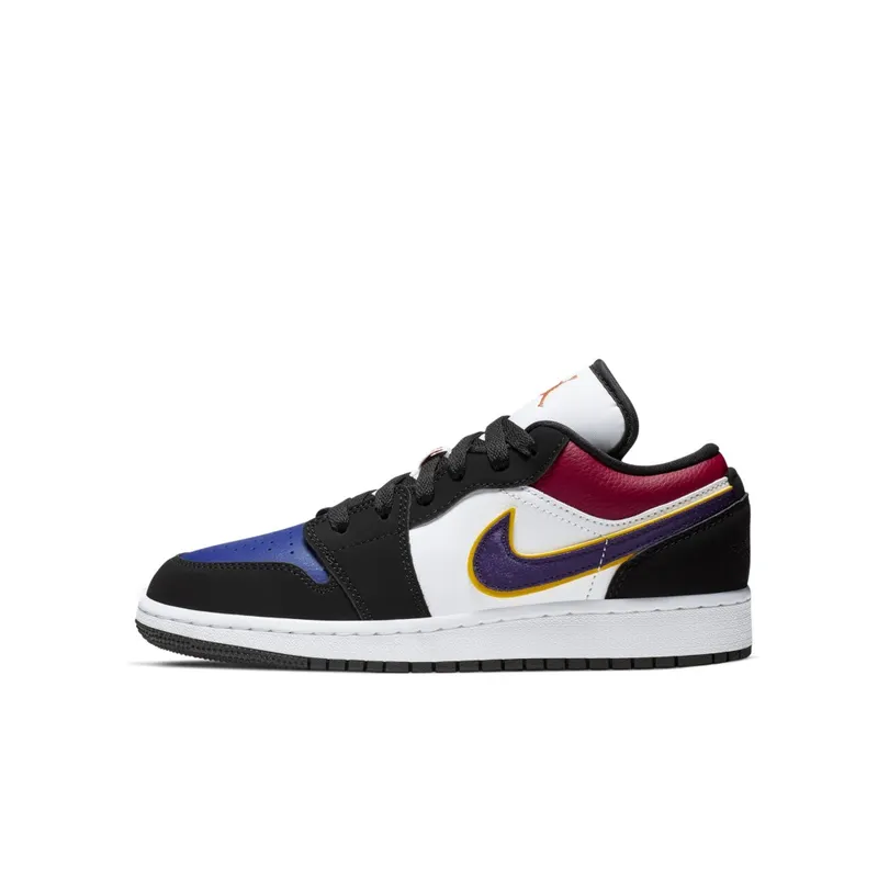 Jordan  1 Low Lakers Top 3 (GS) Black/Field Purple-White (553560-051)