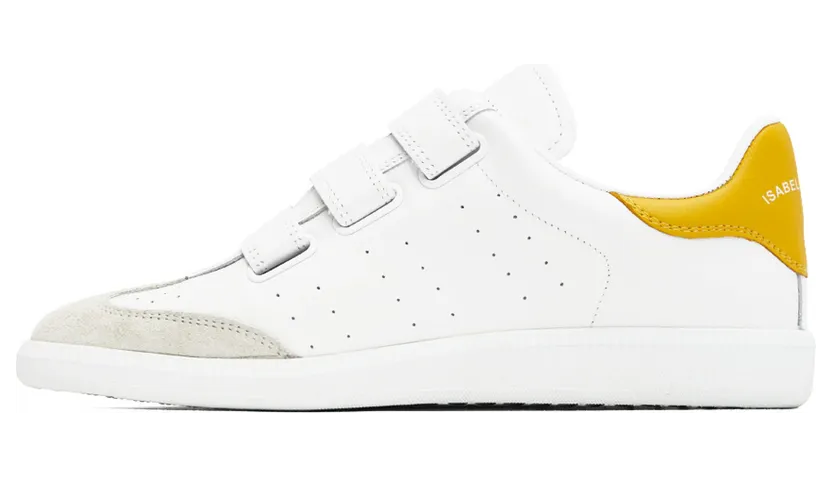 Isabel Marant White & Yellow Beth Sneakers (22ABK0031-22A084S) (3)