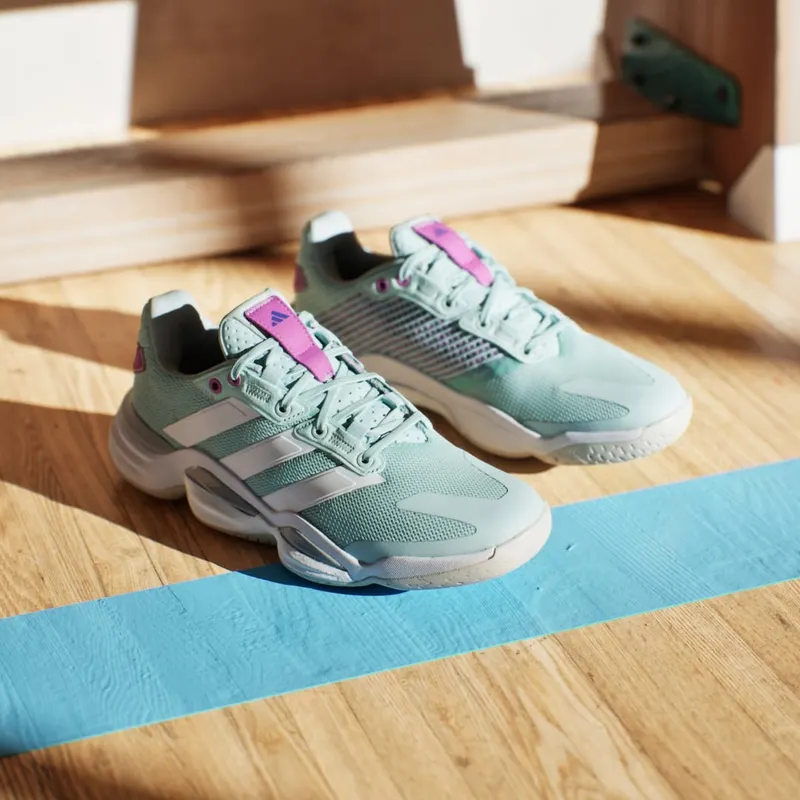 Adidas Stabil 16 Indoor Semi Flash Aqua / Cloud White / Purple Burst (IE3586)