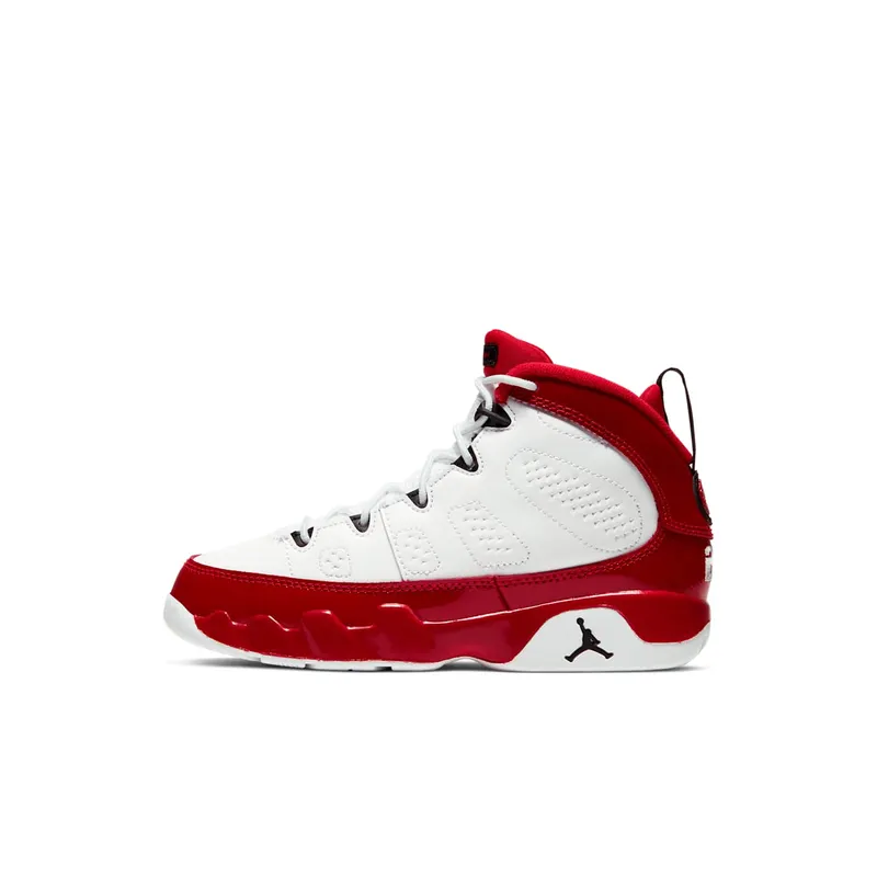 Jordan 9 Retro White Gym Red (PS) White/Black-Gym Red (401811-160)