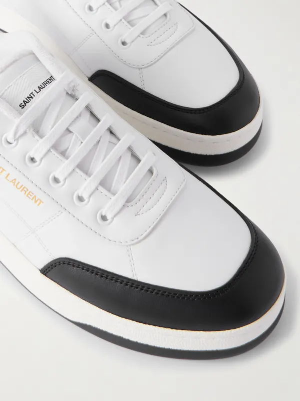Saint Laurent SL/61 Two-Tone Leather Sneakers White (84553700NI0) (5)