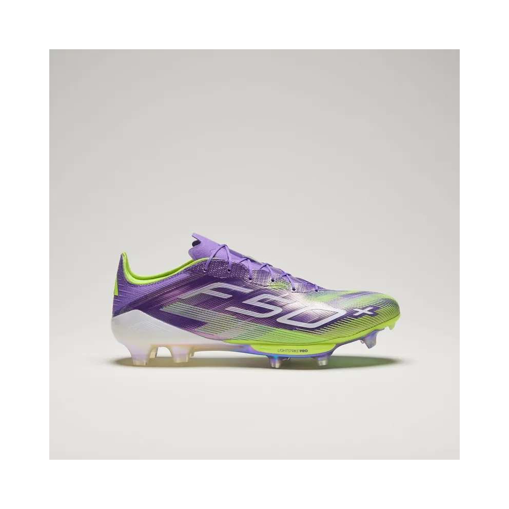 adidas F50+ Firm Ground Boots “Purple Rush / Cloud White / Lucid Lemon” (JS3211)