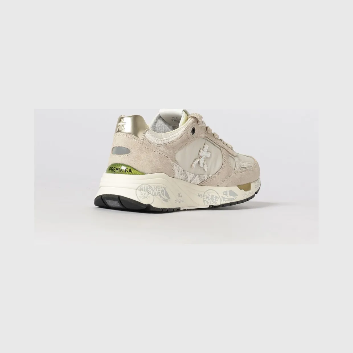 Premiata Mased Suede and Nylon Sneakers Beige (MASED8116) (2)