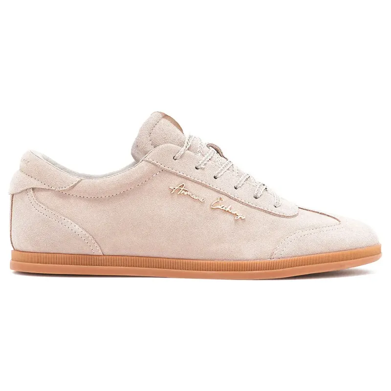 Armani Exchange Wildleder- mit Logo-Schild – Nude (XW002797AF17465)