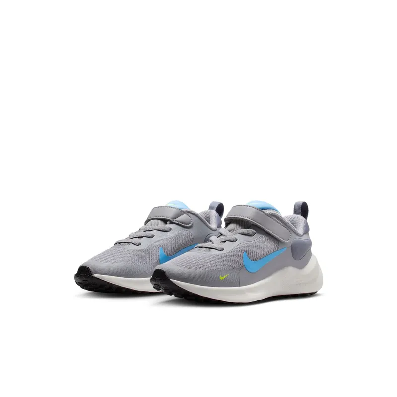 Nike Revolution 7 Cement Grey Light Carbon Volt University Blue (FB7690-009)