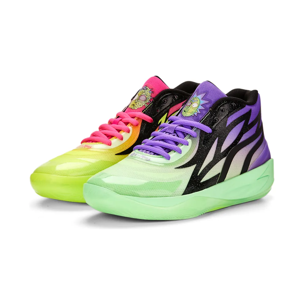 Puma x RICK AND MORTY MB.02 Basketball Shoes Green/Yellow (377411-02)