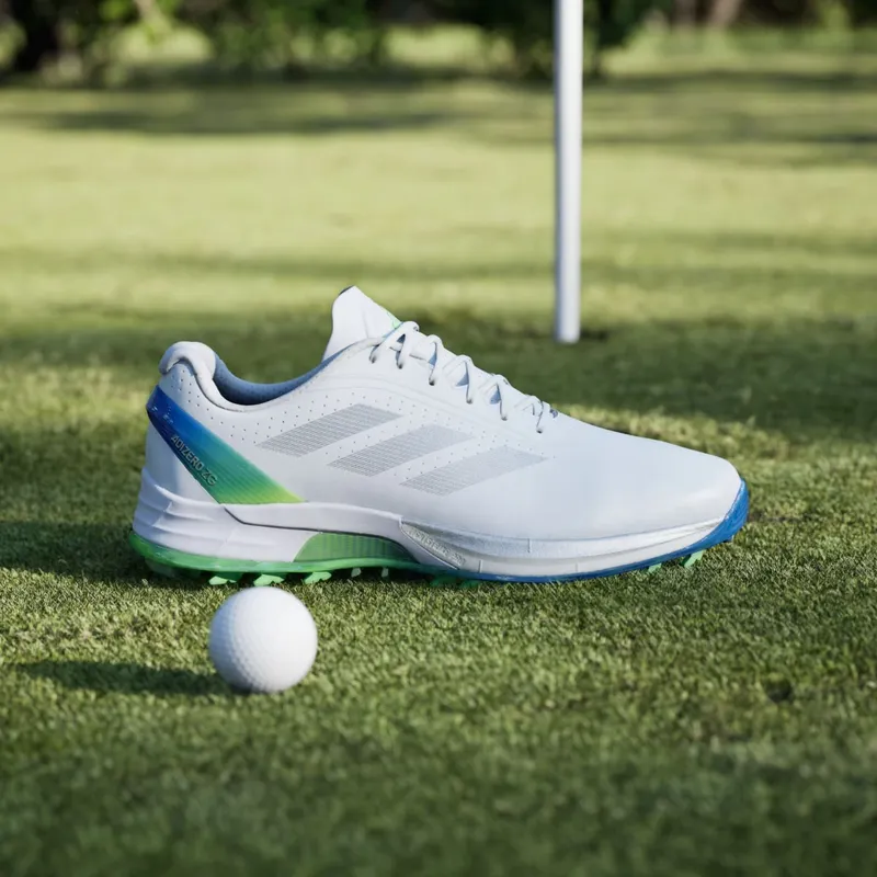 adidas Adizero ZG Spikeless Golf Cloud White Silver Metallic Lime Burst (JQ7725)