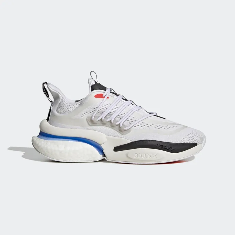 Adidas Alphaboost V1 Sustainable BOOST Lifestyle Running Cloud White / Blue Fusion / Bright Red (HP2757)