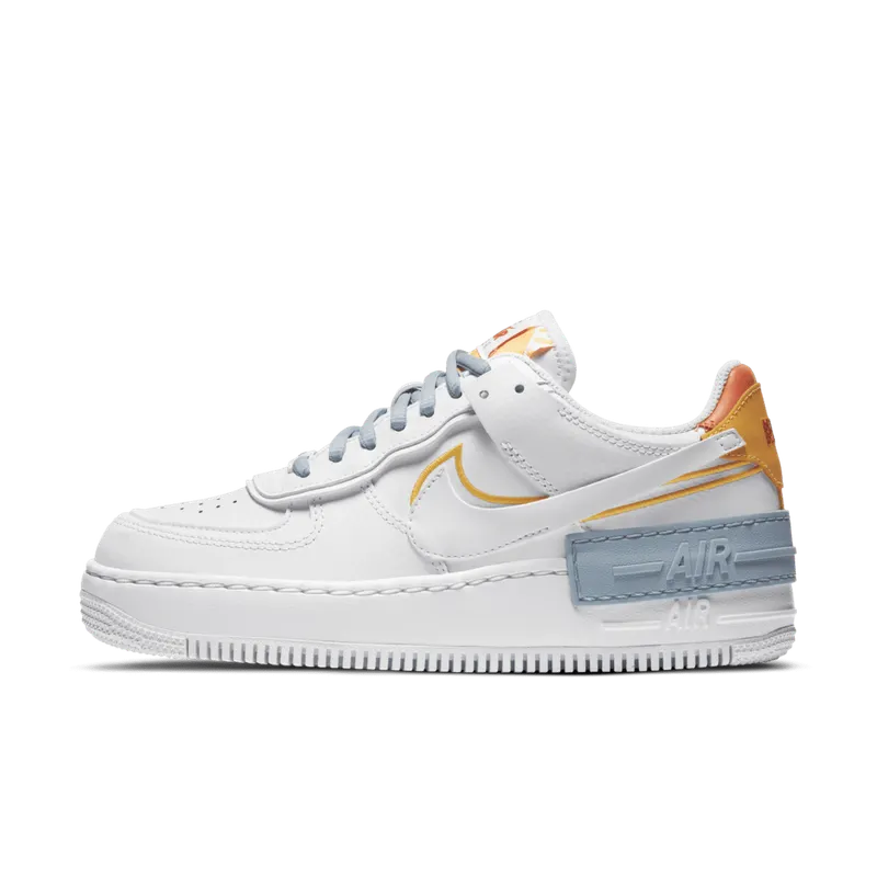 Nike Air Force 1 Shadow Kindness Day 2020 (W) White/Light Armory Blue Heather-Laser Orange-Summit White (DC2199-100)