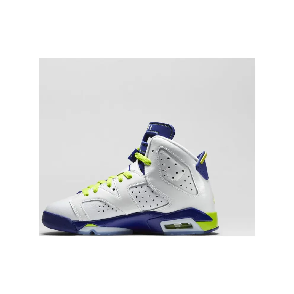 Jordan 6 Retro Fierce Green (GS) White/Frc Grn-Dp Royal Bl-Hypr Pnk (543390-108)