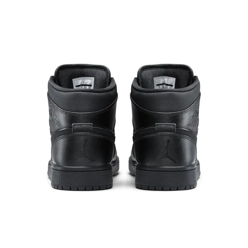 Jordan 1 Retro Mid Black Black/Black/Black (554724-030)