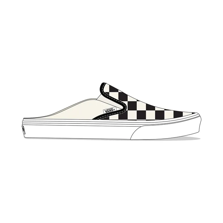 Vans Classic Slip-On Mule Checkerboard Black White (VN0004KTEO1)