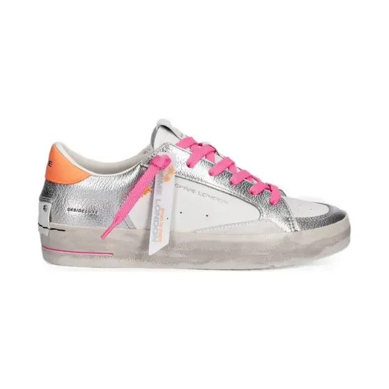 Crime London Skate Deluxe leren “Silver” (29124EE825)
