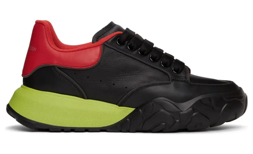 Alexander McQueen Black & Red Mousse Sneakers (682810WIAMA)