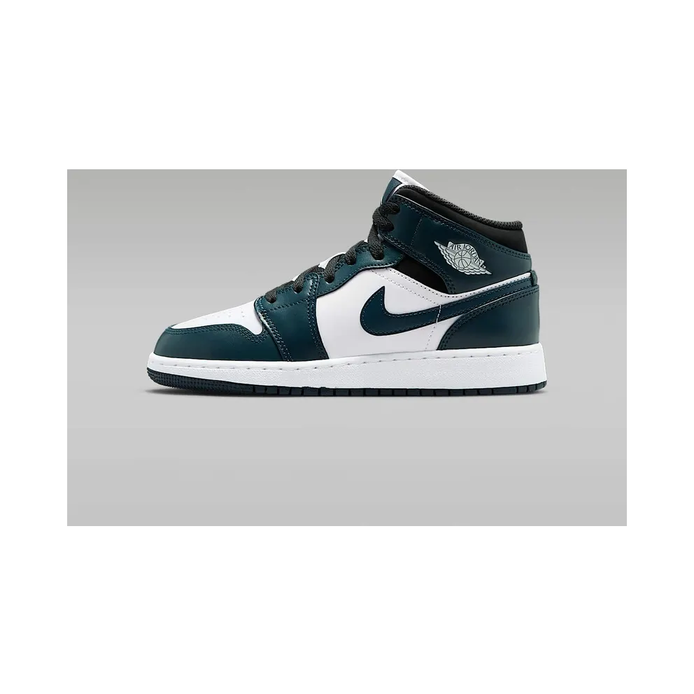 Air Jordan 1 Mid Dark Teal (GS) (554725-411)